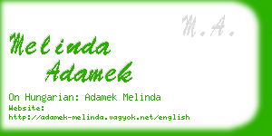 melinda adamek business card